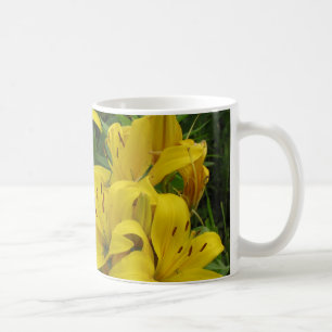 Caneca De Café Lírios Amarelos em Massa, Mug de Café