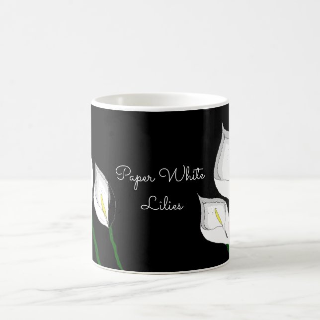 Caneca De Café Lírios brancos (Centro)