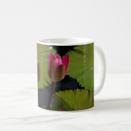 Caneca De Café Lírios de Água Cor-de-Rosa