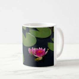 Caneca De Café Lírios de Água Cor-de-Rosa