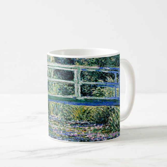 Caneca De Café "Lírios de Água e Ponte Japonesa" (Frente Esquerda)