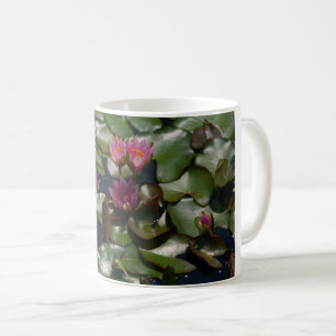 Caneca De Café Lírios de Água Rosa