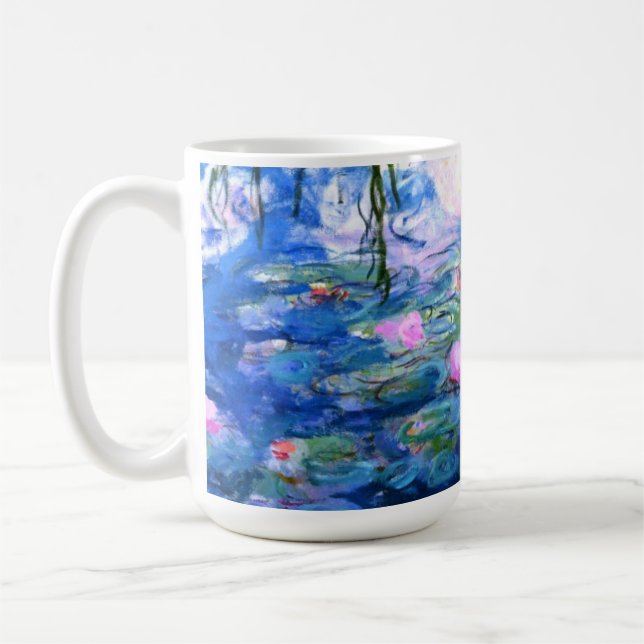Caneca De Café Lírios de Água Rosa Monet (Esquerda)