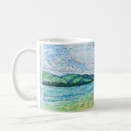 Caneca De Café Lírios no Lago