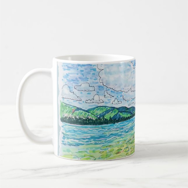 Caneca De Café Lírios no Lago (Esquerda)