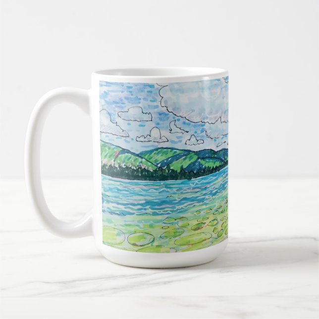 Caneca De Café Lírios no Lago (Esquerda)