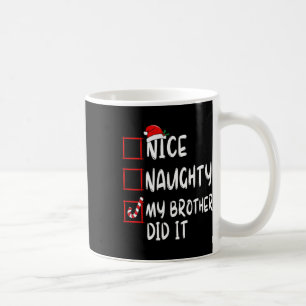 Caneca De Café Lista Bom Malvado Meu Irmão Fez Isso Natal Papai N