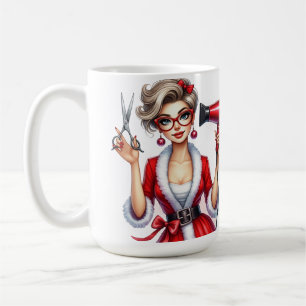 Caneca De Café Lista de Cabelos de Natal Personalizados