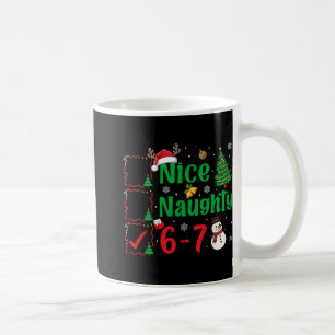 Caneca De Café Lista de Natal 67 Six Seven Meme Menino Legal Trav