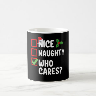 Caneca De Café Lista de Natal da Família Quem Liga Bonito Malvado