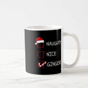 Caneca De Café Lista de Natal de Ginger Naughty Nice