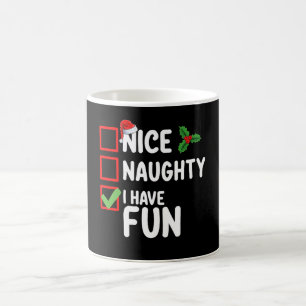 Caneca De Café Lista de Natal do Papai Noel Divertida Bonita e Tr