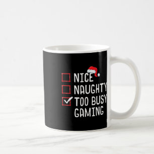 Caneca De Café Lista de Natal para Jogos Muito Ocupados
