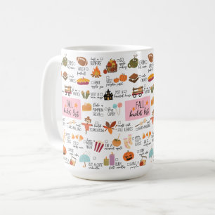Caneca De Café Lista de Tarefas de Outono