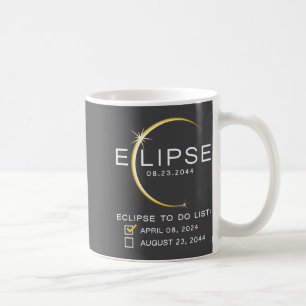 Caneca De Café Lista de Verificação do Eclipse Solar Total de 202