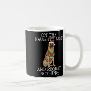 Caneca De Café Lista Travessa de Natal do Cão Pastor da Anatólia
