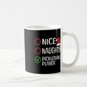 Caneca De Café Lista Xmas do Jogador de Pickleball de Natal Bela