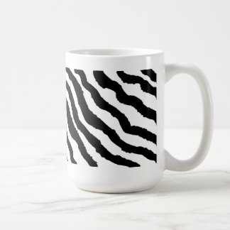 Caneca De Café Listra de Zebra Preta e Branca