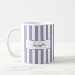 Caneca De Café Listra Monograma Roxo Claro
