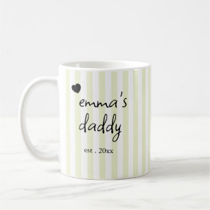 Caneca de café listrada do Dia dos Pais   Pai Est
