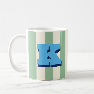 Caneca de Café Listrada Personalizada com Inicial