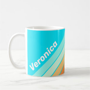 Caneca De Café Listrado Tropic Splash com Nome
