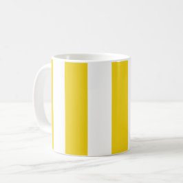 Caneca De Café Listras Amarelas, Listras Brancas, Padrões Lançado