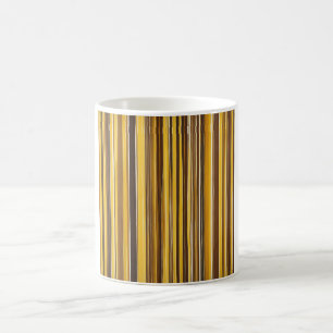Caneca De Café Listras amarelas, ocres e marrons