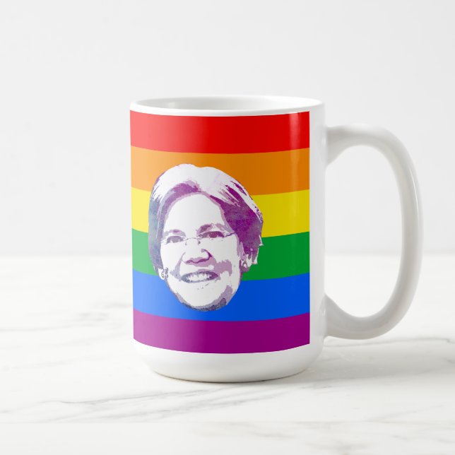 Caneca De Café Listras Arco-íris de Warren (Direita)
