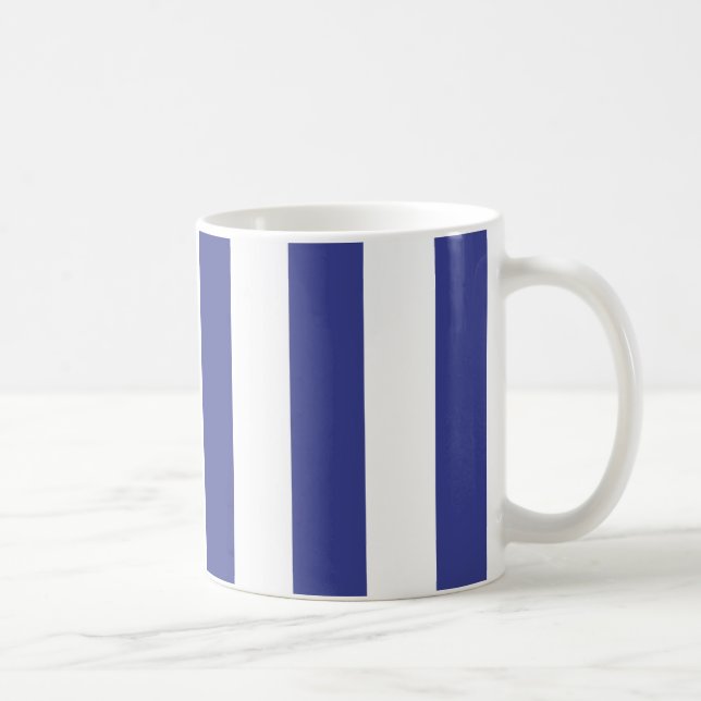 Caneca De Café Listras Azuis e Brancas (Direita)