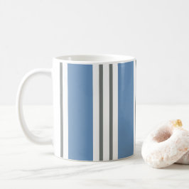 Caneca De Café Listras Azuis e Brancas da Costa