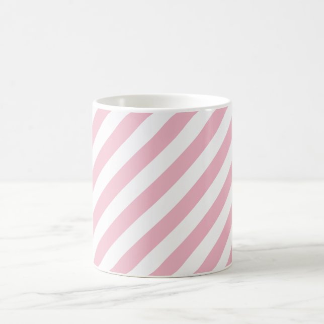 Caneca De Café Listras brancas e rosa (Centro)