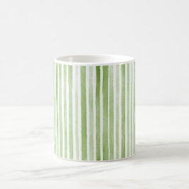 Caneca De Café Listras Brancas Verdes