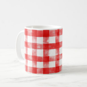 Caneca De Café Listras Brancas Vermelhas