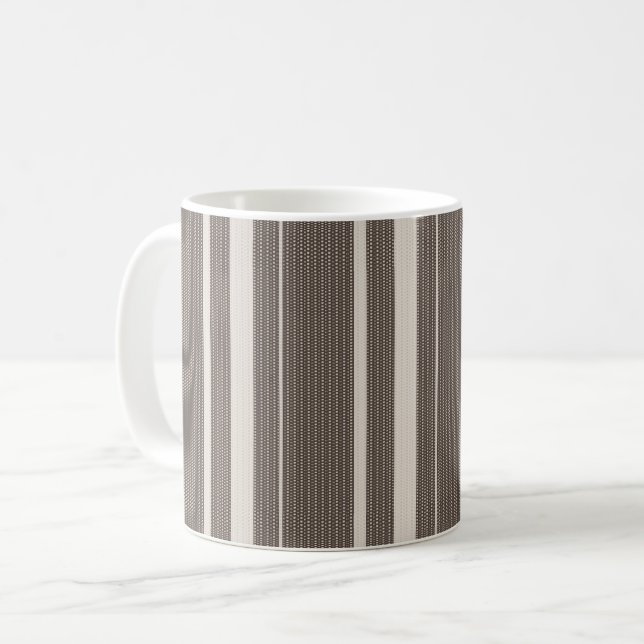 Caneca De Café listras castanhas do país francês (Frente Esquerda)
