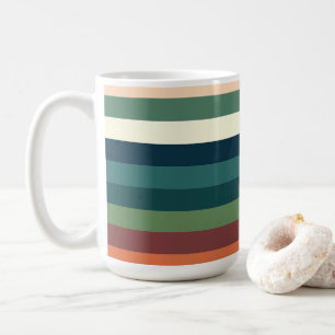 Caneca De Café Listras Coloridas
