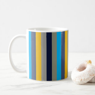 Caneca De Café Listras Coloridas