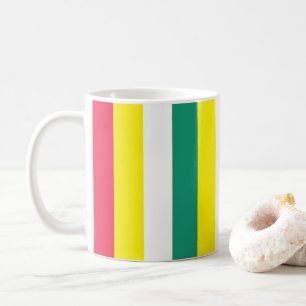 Caneca De Café Listras Coloridas de Verão