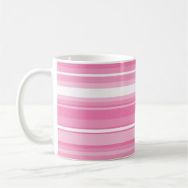 Caneca De Café Listras cor-de-rosa monograma