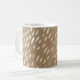 Caneca De Café Listras Curtas Bege Marrom Creme