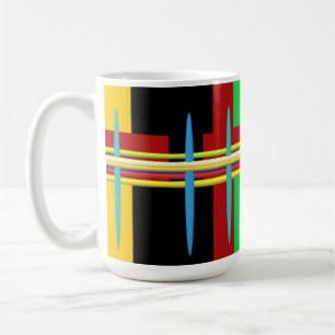 Caneca De Café Listras de arte moderna abstrato