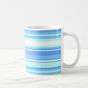 Caneca De Café Listras de azul-céu
