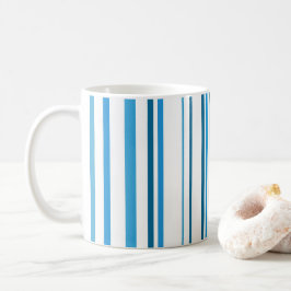 Caneca De Café Listras de Cor da Praia Azul