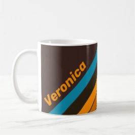 Caneca De Café Listras de Deriva Espresso com Nome