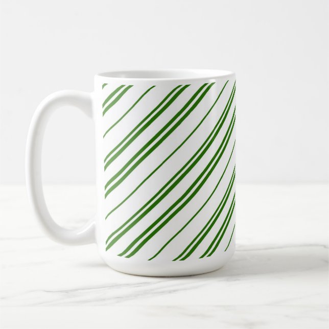 Caneca De Café Listras de Natal de Bala de Hortelã (Esquerda)