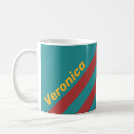 Caneca De Café Listras de Recife Rubi com Nome