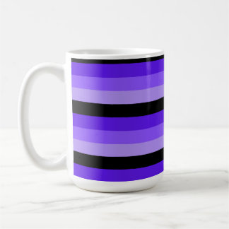 Caneca De Café Listras de Tons de Roxo com Preto