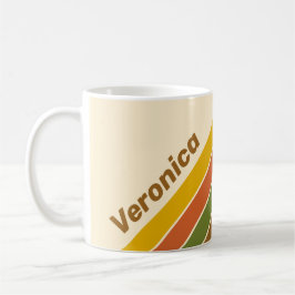 Caneca De Café Listras de Trevo ao Nascer do Sol com Nome