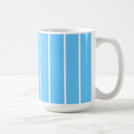 Caneca De Café Listras de Verão Azul Céu e Branco