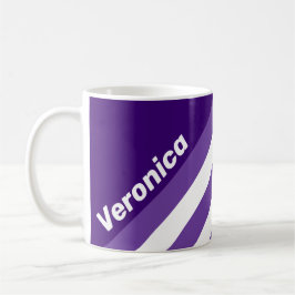 Caneca De Café Listras de Videira Retrô com Nome